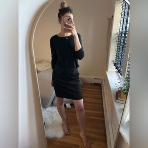 J. Crew black pencil skirt Viscose polyamide Elastane blend size 6